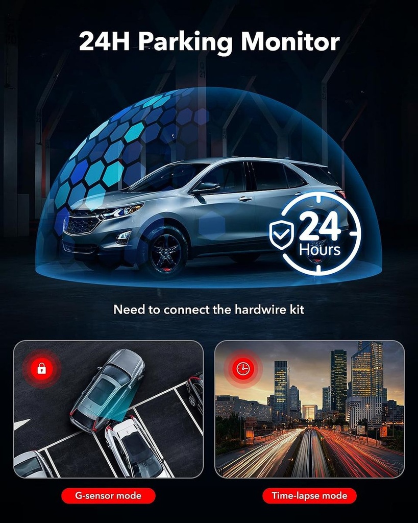 REDTIGER F7NP Dash Cam Front Rear4K Full HD for Cars Wifi GPS