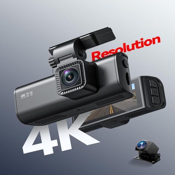 REDTIGER F7N 4K Dual Dash Cam with 64GB Card, Built-in WiFi GPS