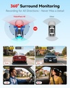 REDTIGER VP40 4-Channel 360 View Dash Cam - 2.5K Front & Rear, 1080P Side  