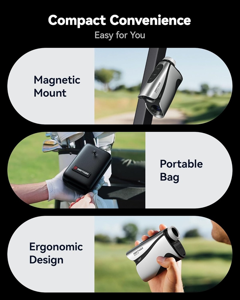 REDTIGER GolfVue Series 2 Golf Range Finder with Slope,, 7X Magnification