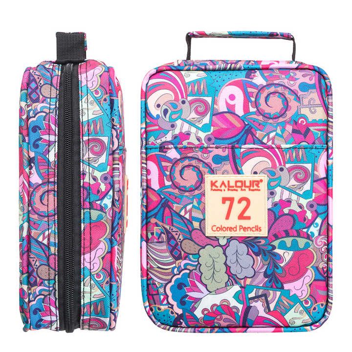 KALOUR 72 Color Colored Pencil Set in Nylon Case Adult Coloring Books