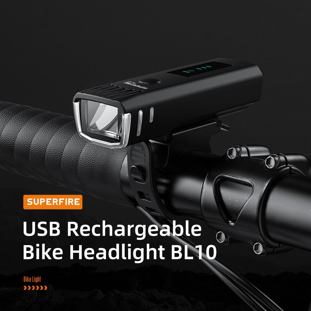 Superfire BL-10 250lm Front Bicycle Light Rechargeable Water Resistant