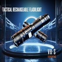 SUPERFIRE V8-S Rechargeable Bright Light Zoomable LED Torch 2000 Lumens