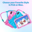 Pritom D11A Kids 10.1" Tablet 3GB+5GB RAM, 32GB ROM, Silicone Case & WI-FI6 - Blue