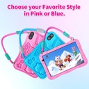 Pritom D11A Kids 10.1" Tablet 3GB+5GB RAM, 32GB ROM, Silicone Case & WI-FI6 - Pink