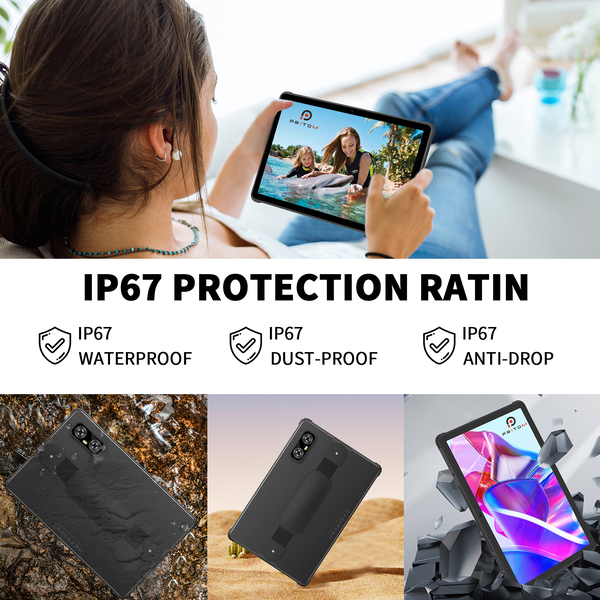 Pritom R11 Rugged 10.95" Tablet - 6GB+10GB RAM, 128GB ROM, 15000mAh Battery