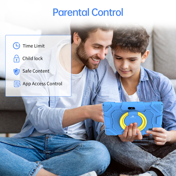 PRITOM K7 Pro Kids Tablet - 7" HD Display, 4GB RAM, 32GB Storage - Blue