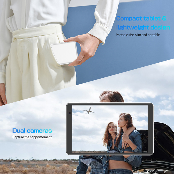 Pritom Tab 8 Pro 8GB RAM 64GB ROM Tablet 8" IPS Display - White