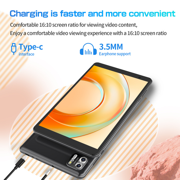 Pritom Tab 8 Pro 8GB RAM 64GB ROM Tablet 8" IPS Display - Grey