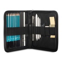 Kalour 26 Piece Art Drawing Pencil Charcoal Set with Protective Bag