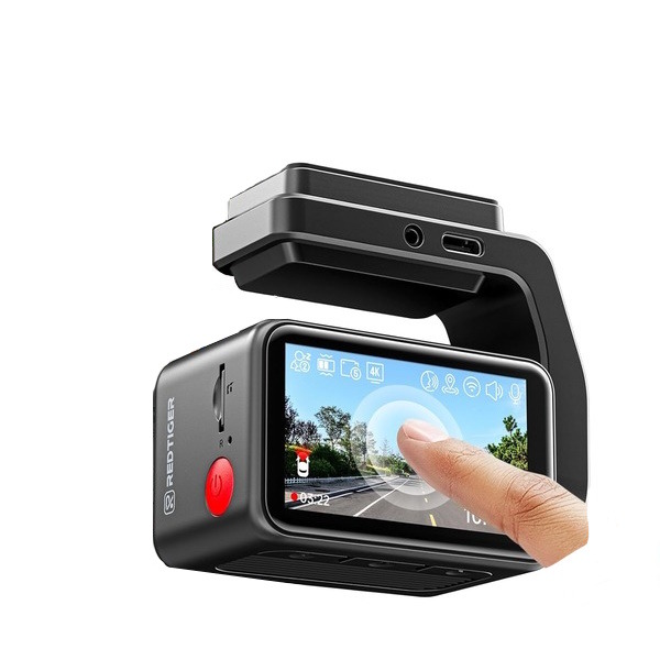 REDTIGER F4 4K Dash Cam Front - 2160P UHD Touch Screen, Voice Control