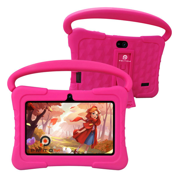 PRITOM Kids Smart Tablet 7" WiFi | 2GB RAM, 32GB Storage, Parental Controls - Pink