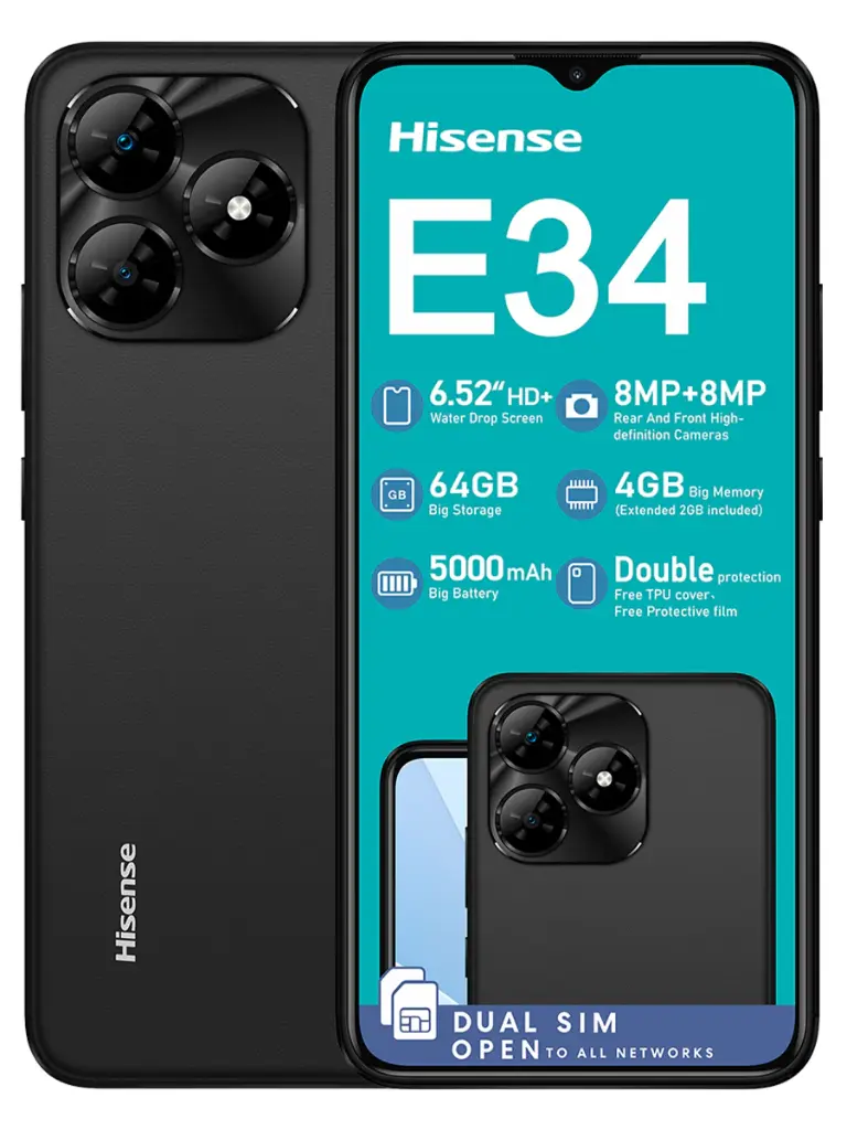 DEVICE NEW 6.52 HISENSE E34 4GB 64GB BLACK
