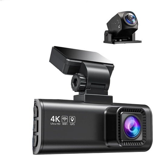 [5504] REDTIGER F7N 4K Dual Dash Cam with 64GB Card, Built-in WiFi GPS