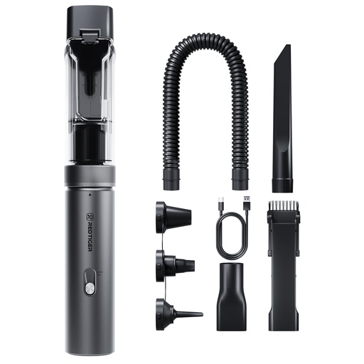 [6864] REDTIGER Cordless Car Vacuum Cleaner - 70 Min Runtime, USB-C Fast Charge