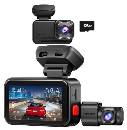 [7551] REDTIGER ViewClear 70 4K+2.5K Front & Rear Dash Cam with STARVIS 2 Sensor 